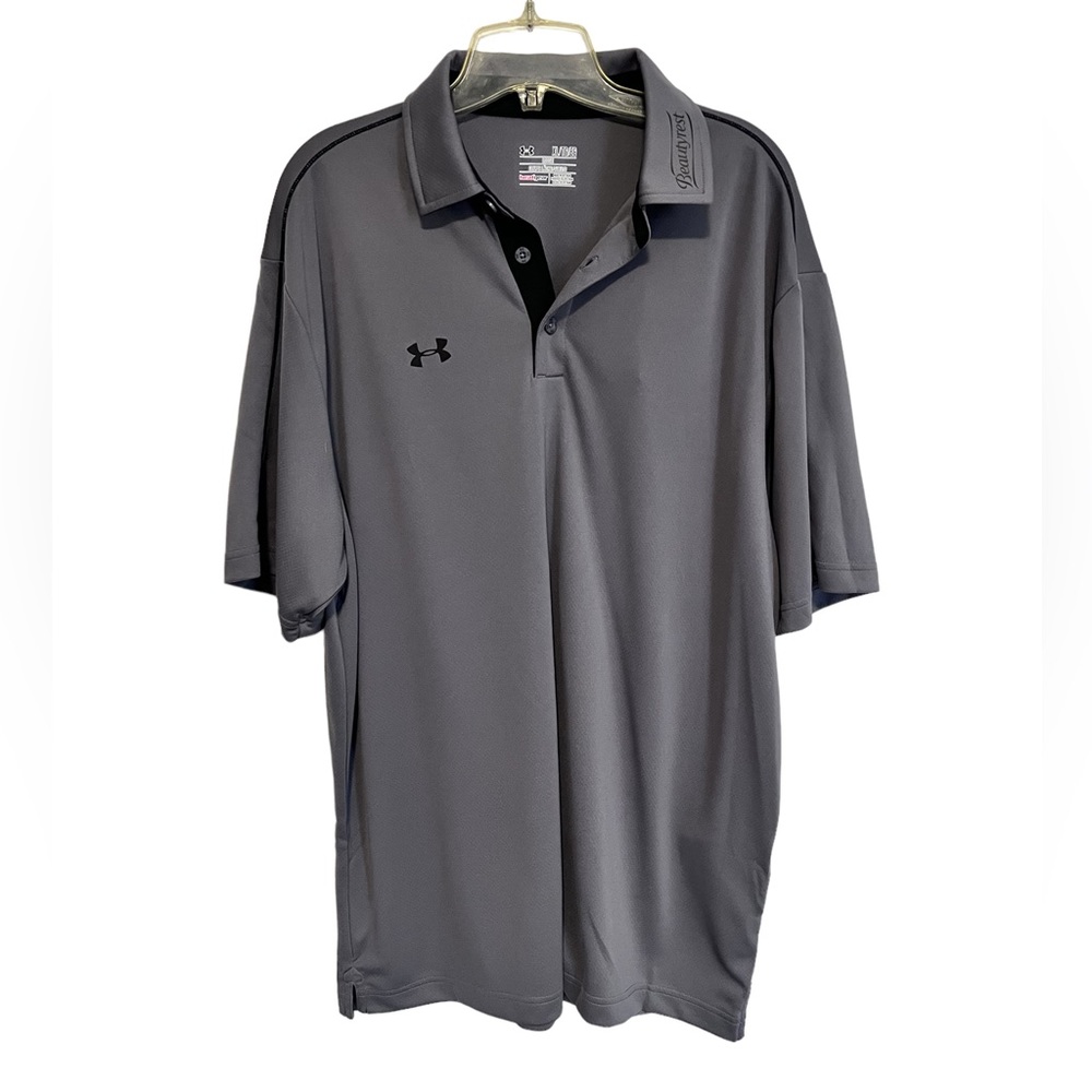 NWT UNDER ARMOUR Men’s HeatGear Grey Polo